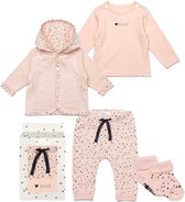 Coffret cadeau Noppies (3 pièces) Gilet et pantalon Peach avec pois et chemise Yvon Peach - Taille 68