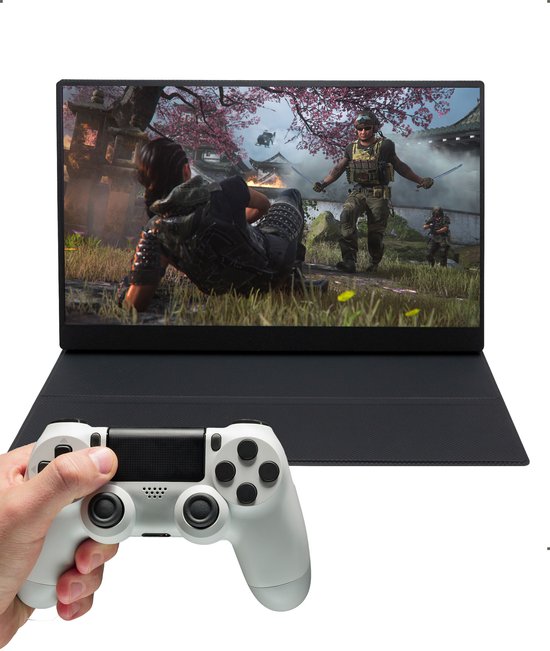 Pora&Co - IPS Portable Game Monitor - Beeldscherm 18.5 Inch - HDMI & USB-C - Full HD - Computerscherm - Draagbare Monitor