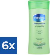 Bol.com Vaseline Aloe Soothe - 200 ml - Bodylotion - Voordeelverpakking 6 stuks aanbieding