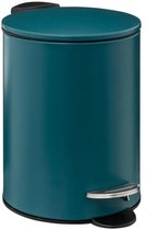 Bol.com 5Five kleine Pedaalemmer - metaal - petrol blauw - 3L - 16 x 25 cm - toilet aanbieding