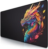 Bol.com XXL Speed Gaming muismat zwart 900 x 400 mm XXL muismat groot formaat verbetert precisie en snelheid Color Dragon Design aanbieding