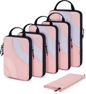 Bol.com Packing Cubes Compressie Kledingzakken 6-delige Koffer Organizer Inpakzakken Uitbreidbare Koffer Organizer Packing Cube ... aanbieding