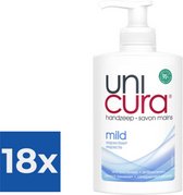 Bol.com Unicura Vloeibare Zeep Mild 250ml - Voordeelverpakking 18 stuks aanbieding