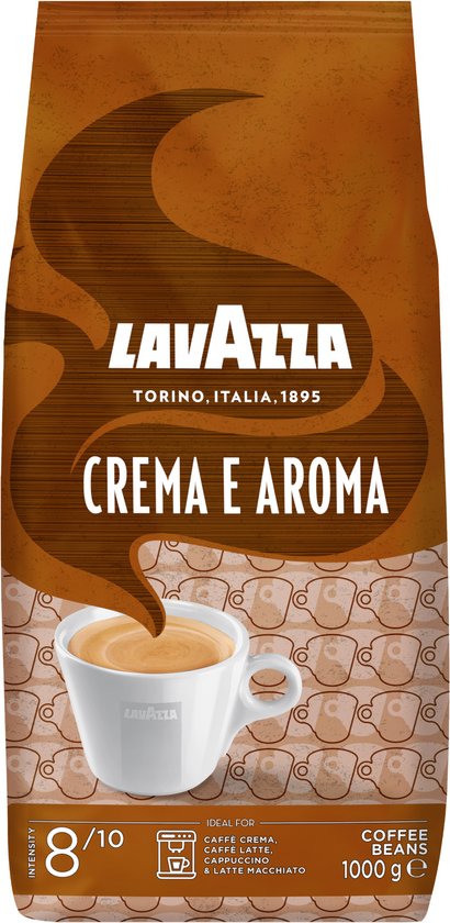 Lavazza Crema e Aroma Koffiebonen - Verpakking à 1000 gram - Blend van Robusta en Arabica Bonen - Geschikt voor Volautomaat of Halfautomaat