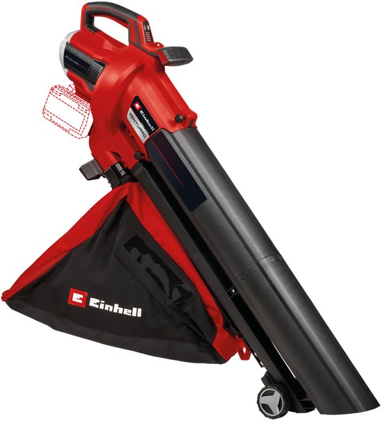 Einhell Accu Bladblazer/-zuiger VENTURRO 36/240 Li Solo - Power X-Change - 36 V/Li-ion - Blaassnelheid: 240 km/h - 45 L opvangzak - Hakselfunctie: 10:1 - Excl. accu en lader