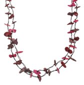 Behave Lange ketting - dames - vrouwen - houten kralen - ketting - 154cm