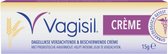 Vagisil® Crème 15g - Bij Vaginale Jeuk of Irritatie - Verzacht en Beschermt de Gevoelige Huid - Helpt tegen Jeuk en Droogheid - Vocht Crème - Gynaecologisch Getest - Hypoallergeen - pH Neutraal - Vrij van Parabenen - Alternatief Vagisan