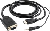 Bol.com HDMI naar VGA + 35mm Jack kabel / zwart - 3 meter aanbieding