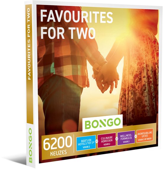 Bongo Bon - Favourites for Two Cadeaubon - Cadeaukaart cadeau voor man of vrouw | 6200 keuzes: overnachting, diner, sportieve uitjes, wellness en meer