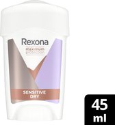 Bol.com Rexona Maximum Protection Deodorant Sensitive Dry - 45 ml - Voordeelverpakking 12 stuks aanbieding