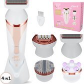 Bol.com 4 in 1 Ladyshaves voor Vrouwen - Waterdicht Scheerapparaat Vrouw - Bikinitrimmer Dames - Epilator - Elektrisch - Trimmer... aanbieding