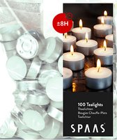 Spaas Waxinelichtjes - Theelichtjes - 8u - 100 stuks