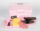 RelaxPets - Harry's Horse - Boîte de pansage - Trousse de pansage remplie - Brushing - 8 pièces - Rose