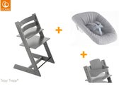 Bol.com Stokke tripp trapp kinderstoel - Storm grey + newbornset + babyset!! aanbieding