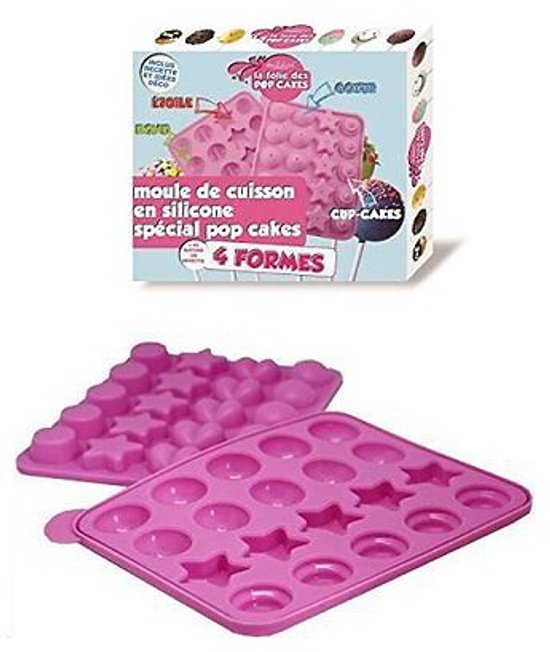 Moule à gâteau en Siliconen - Pop Cake Maker - 20 trous - Comprend 20 bâtonnets