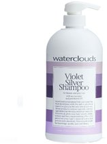 Bol.com Waterclouds Violet Silver Shampoo-1000 ml met pomp - Zilvershampoo vrouwen - Voor Alle haartypes - 1000 ml met pomp aanbieding