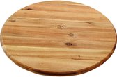 Acaciahouten draaibare serveerplank rond 40 cm - Houten serveerplateau - Kaasplank/kaasplateau - Borrelplank - Tapasplank