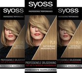 Bol.com Syoss Baseline - 7-1 Natuurlijk Middenblond - Permanente Haarverf - Haarkleuring - 3 stuks aanbieding