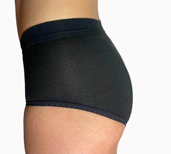 ConfidenceForAll Dames Anti Zweet Slip met Ingenaaide Pad Maat 38 Zwart bol