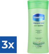 Bol.com Vaseline Aloe Soothe - 200 ml - Bodylotion - Voordeelverpakking 3 stuks aanbieding