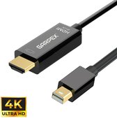 Bol.com Garpex® Mini DisplayPort naar HDMI Kabel - Mini DP naar HDMI Kabel - HDMI Kabel - 4K 30Hz Ultra HD - Zwart - 1.8 meter aanbieding