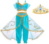 Costume de jasmin robe de princesses arabes Aladdin 146-152 (150) + robe de couronne gratuite