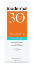 Bol.com 3x Biodermal Hydraplus Zonnemelk SPF 30 200 ml aanbieding