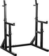 Bol.com MOVIT® Squat rack PRO - Squat Rek - Verstelbaar - Haltersteunen - Dipsteunen - Power Rack - Zwart aanbieding