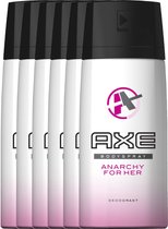 Bol.com Axe Anarchy For Women - 150 ml - Deodorant Spray - 6 stuks - Voordeelverpakking aanbieding