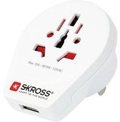 Bol.com Skross 1500268 Reisstekker Country Adapter World to USA USB aanbieding