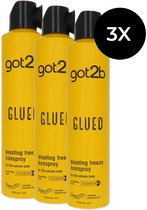 Bol.com Schwarzkopf Got2B Glued Blasting Freeze Hairspray - 3 x 300 ml aanbieding